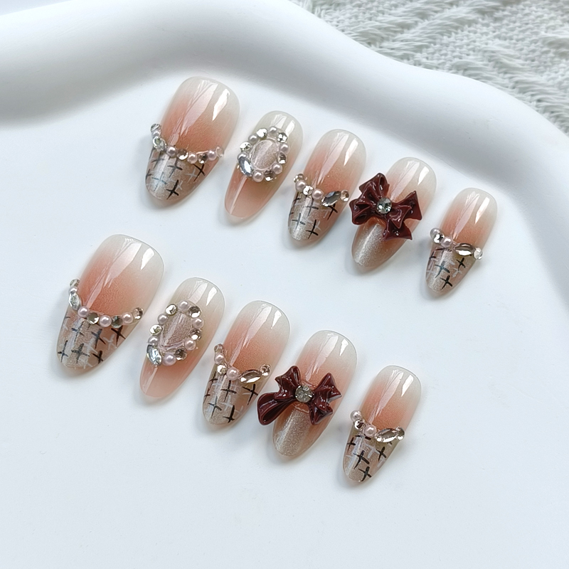 Nail Art Elegan - 10 قطع أظافر صناعية قابلة للارتداء