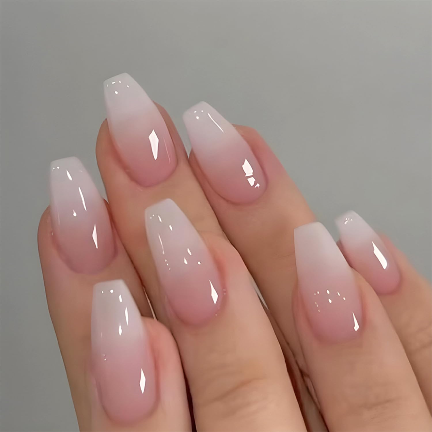 Nail Art Pink - مجموعة من 24 ملصق أظافر لامع