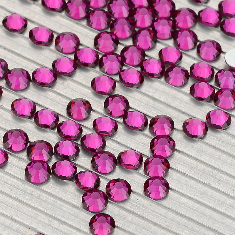 Nail Art Fuchsia - فوشيا مشرق SS3-SS50 الزجاج الكريستال غير