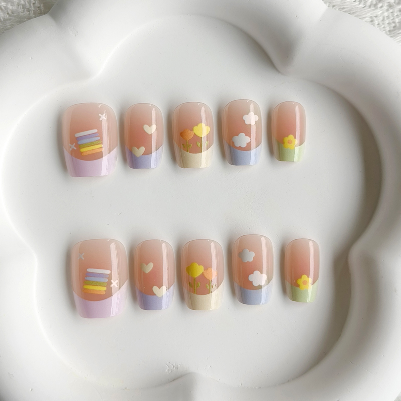Nail Art Xs - 10 قطع من ملصقات الأظافر النسائية