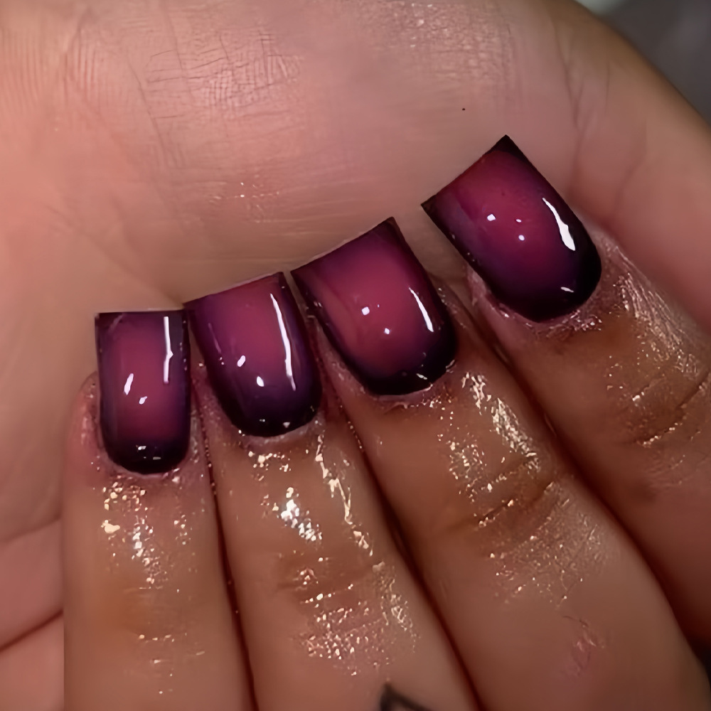 Nail Art Pink - أظافر صناعية قصيرة مربعة الشكل للنساء،