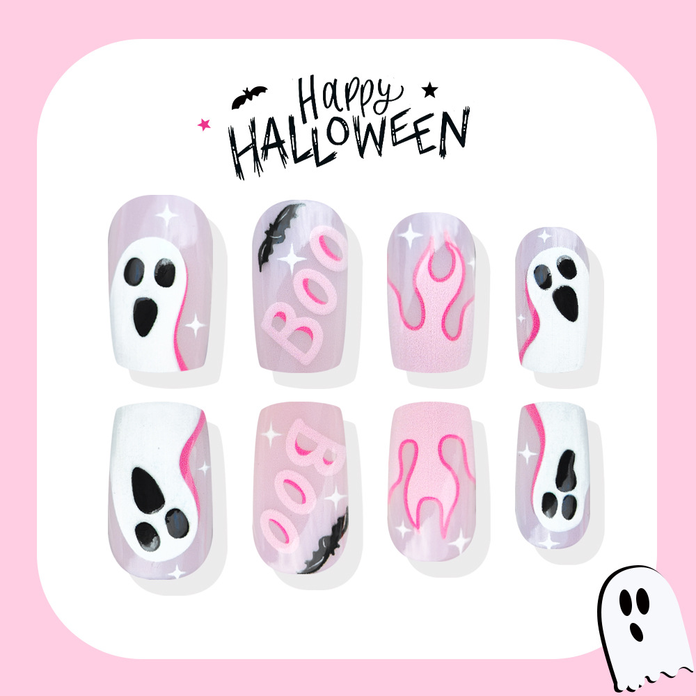 24 قطعة من أظافر الهالوين الاص - مراجعة Nail Art Pink وسعره