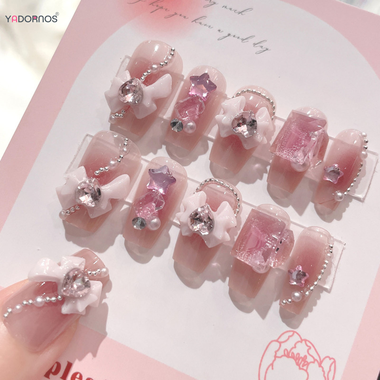 أحمر الخدود الوردي الأظافر كاذ - مراجعة Nail Art Xs وسعره