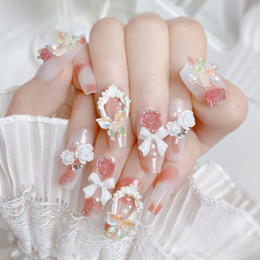 أحمر الخدود الوردي الأظافر كاذ - مراجعة Nail Art Xs وسعره