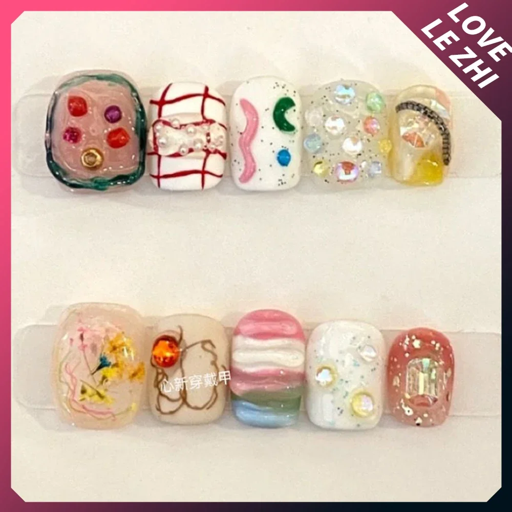 10 قطعة Diy بها بنفسك الإبداع  - مراجعة Nail Art Xs وسعره