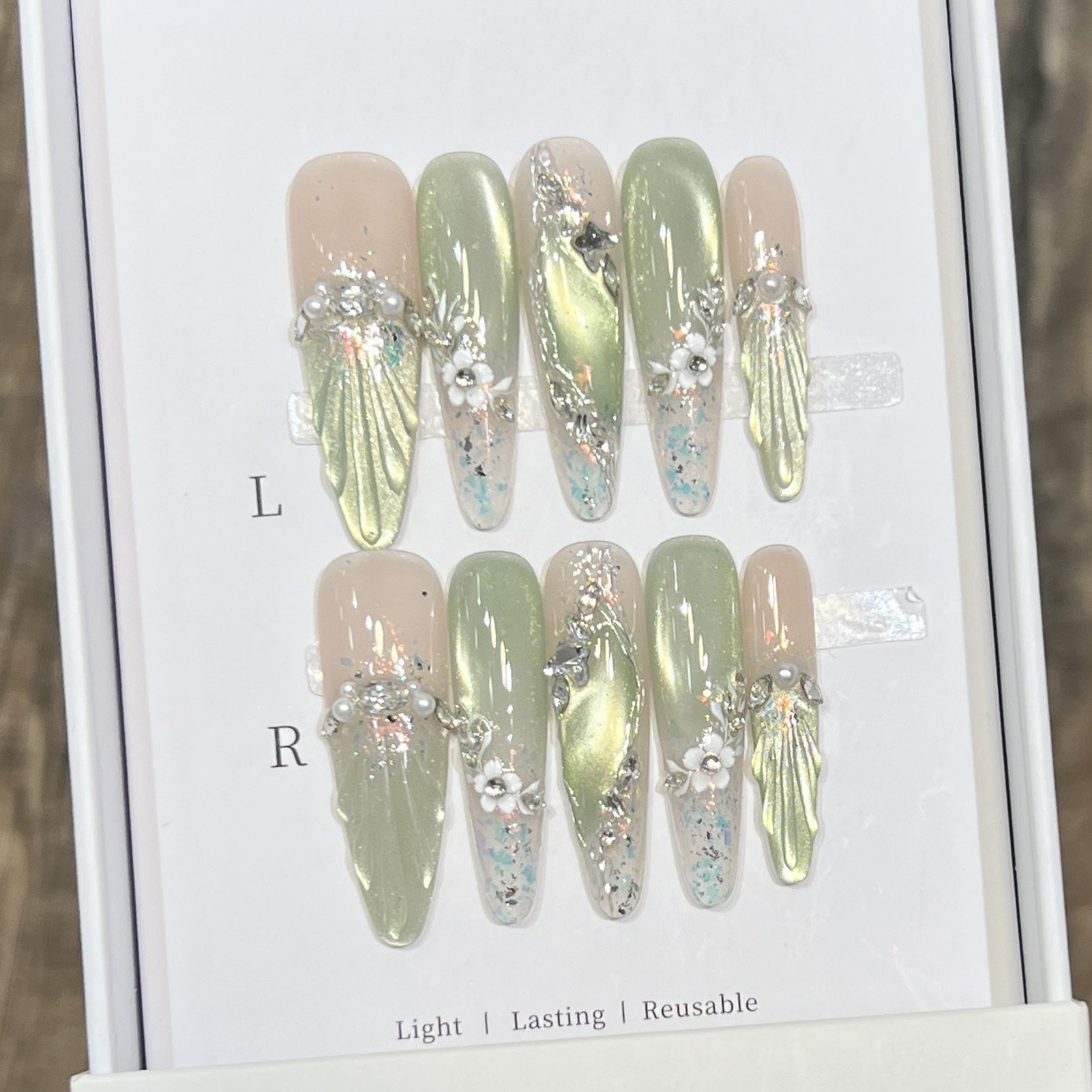 10 قطعة نصائح الأظافر وهمية ال - مراجعة Nail Art Wedding وسعره