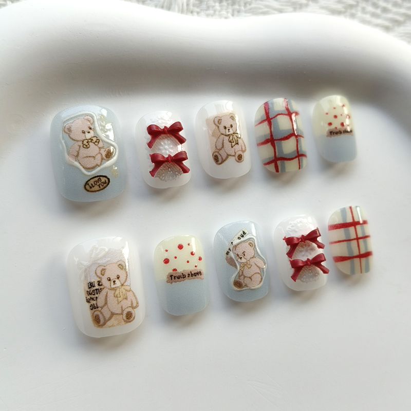 10 قطع من الأظافر الاصطناعية ا - مراجعة Nail Art Xs وسعره