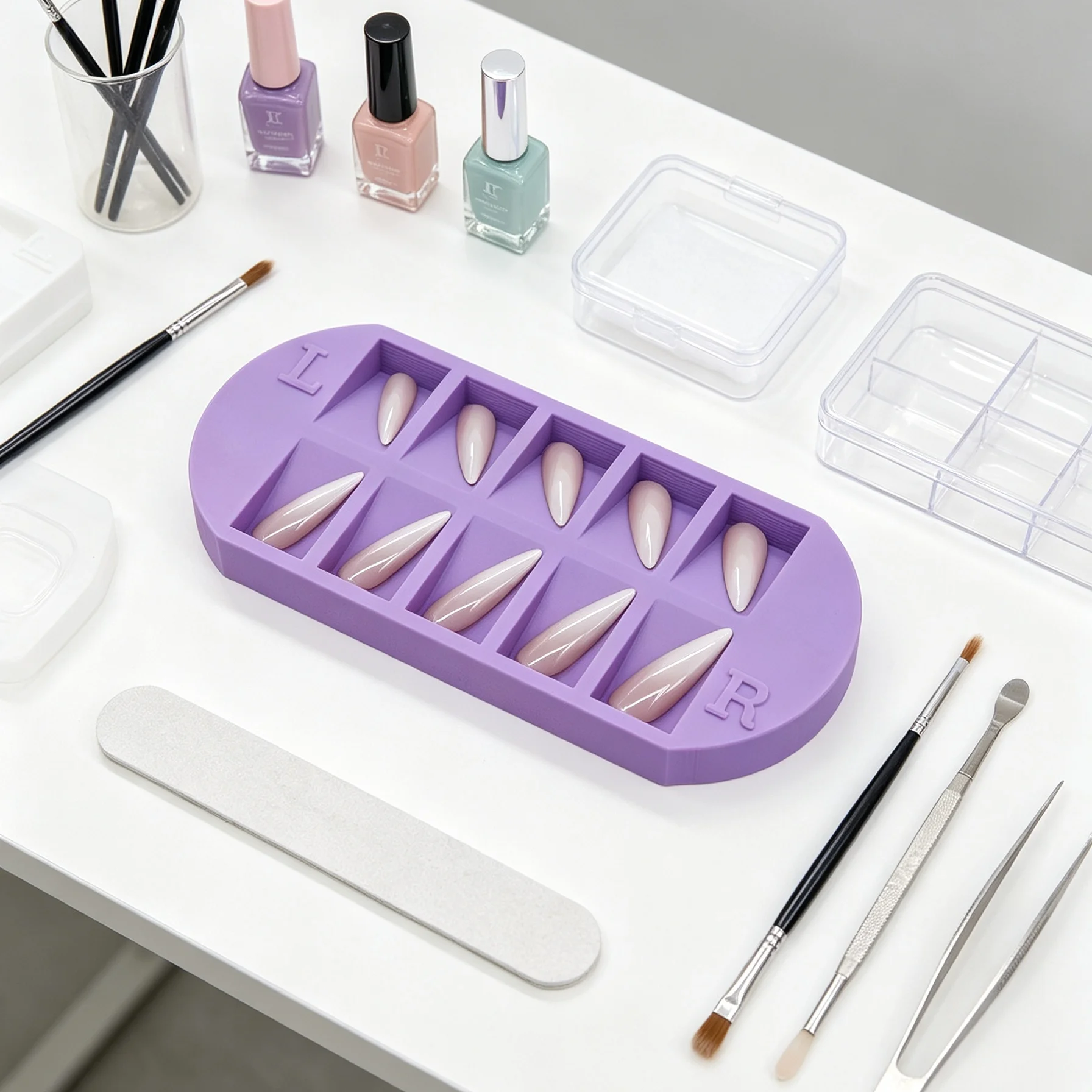 صينية تخزين أطراف الأظافر ذات  - مراجعة Nail Art Pinterest وسعره