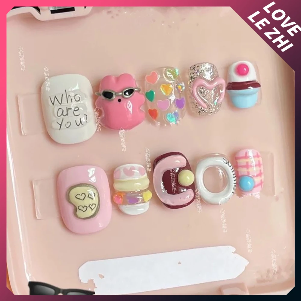 أظافر صناعية قصيرة مستديرة مبت - مراجعة Nail Art Xs وسعره