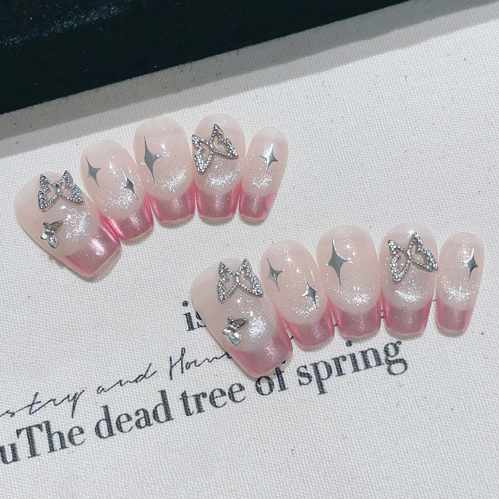 10 قطع من الأظافر الاصطناعية ا - مراجعة Nail Art Pink وسعره