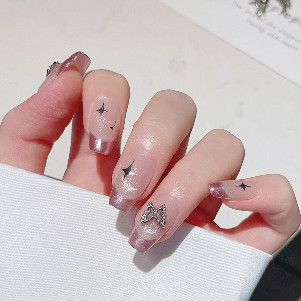 10 قطع من الأظافر الاصطناعية ا - مراجعة Nail Art Pink وسعره