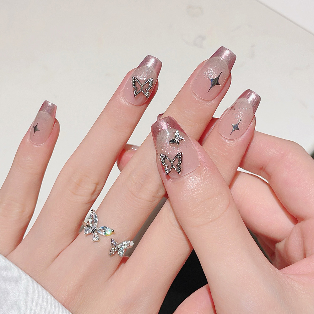 10 قطع من الأظافر الاصطناعية ا - مراجعة Nail Art Pink وسعره
