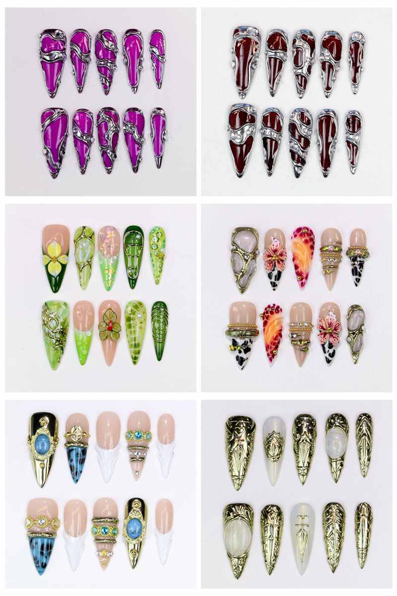 10 قطع من الأظافر الاصطناعية ا - مراجعة Nail Art Wedding وسعره