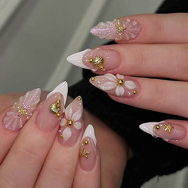 24 قطعة أظافر صناعية جاهزة لاص - مراجعة Nail Art Pink وسعره