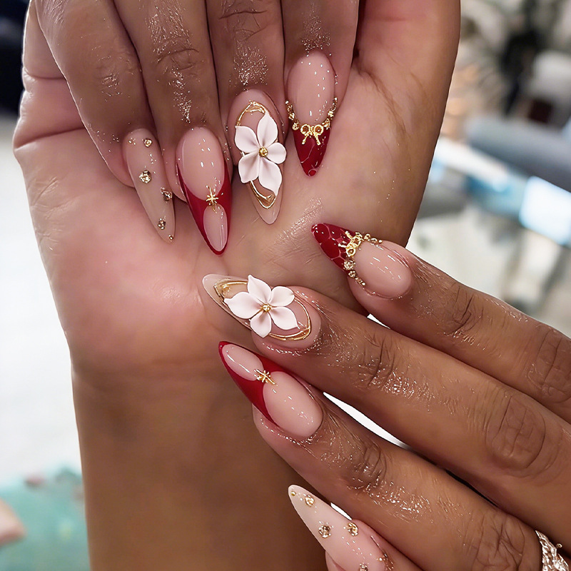 24 قطعة أظافر صناعية جاهزة لاص - مراجعة Nail Art Pink وسعره