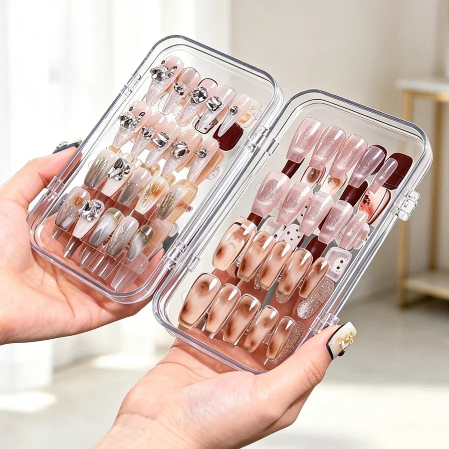 صندوق تخزين شفاف قابل للطي لأظ - مراجعة Nail Art Pinterest وسعره