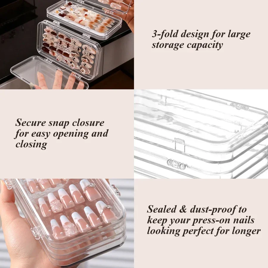 صندوق تخزين شفاف قابل للطي لأظ - مراجعة Nail Art Pinterest وسعره