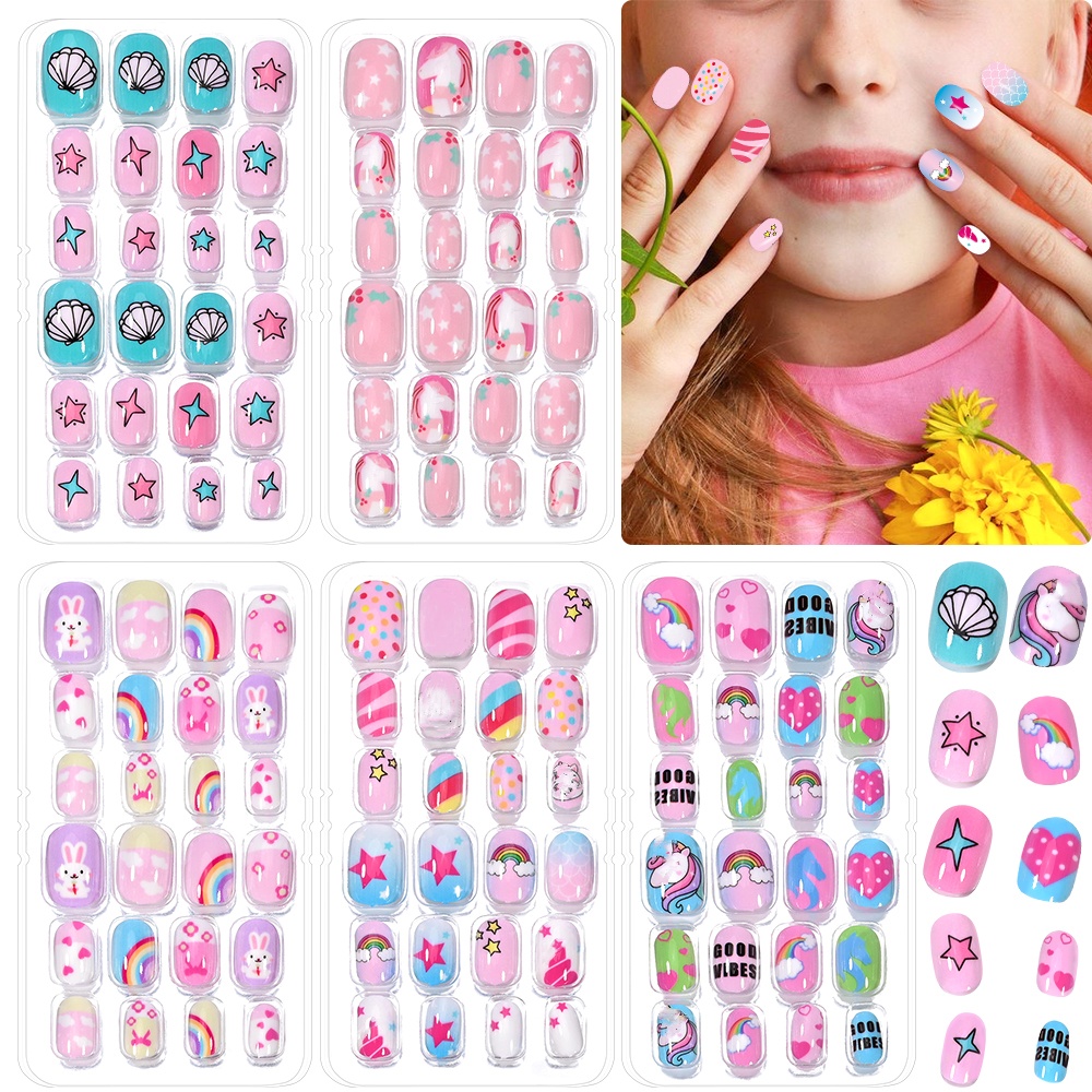 120 قطعة 5 مجموعة كاندي الاطفا - مراجعة Nail Art Pink وسعره