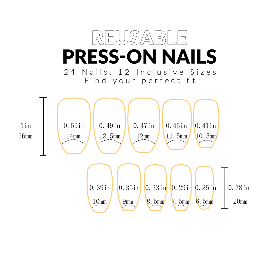 24 قطعة راقصة الباليه القصيرة  - مراجعة Nail Art Xs وسعره