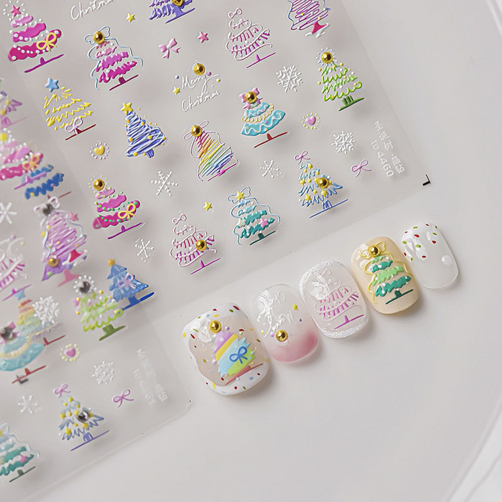 عيد الميلاد مسمار الفن ملصقات  - مراجعة Nail Art Xmas Tree وسعره