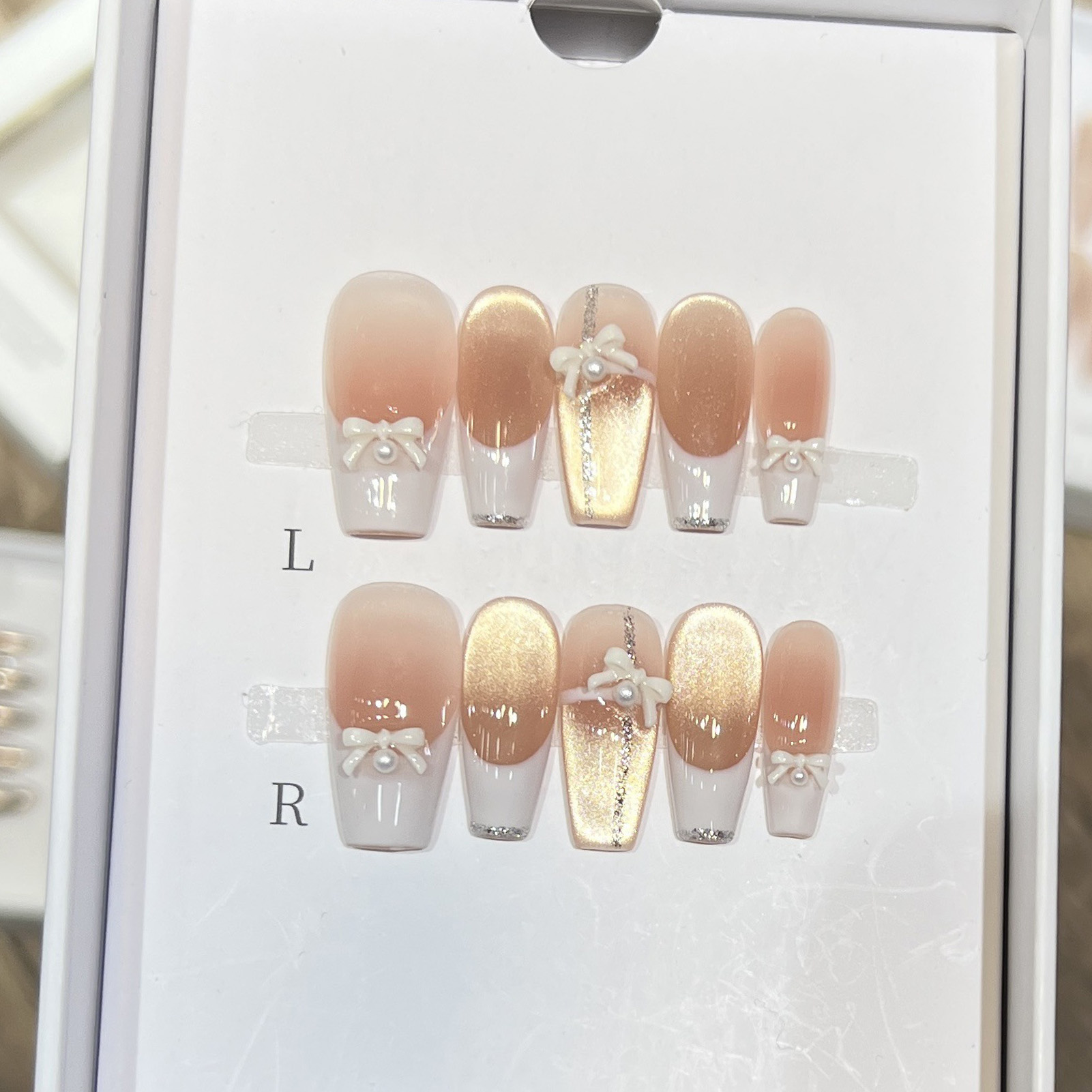 10 قطعة النساء الوردي الصحافة  - مراجعة Nail Art Wedding وسعره