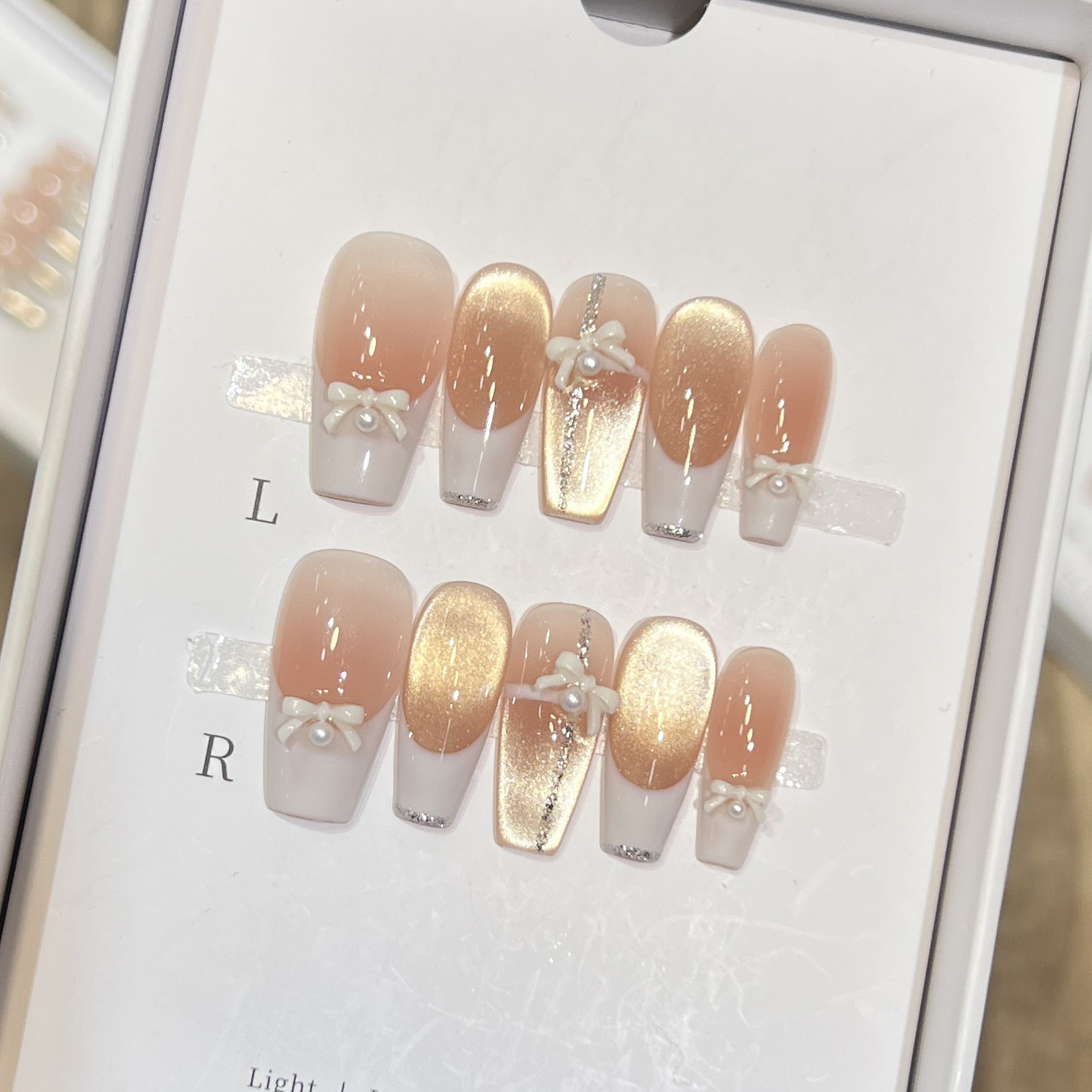10 قطعة النساء الوردي الصحافة  - مراجعة Nail Art Wedding وسعره